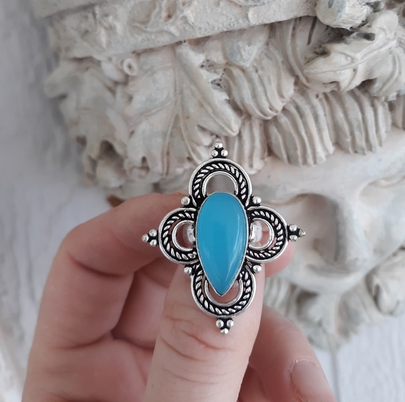 *Sale* New Chalcedony 925 Silver Ring. - Picture 5 of 8